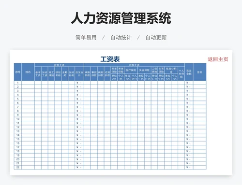 人力资源管理系统