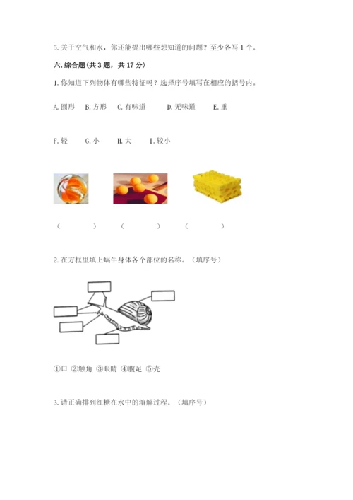 教科版一年级下册科学期末测试卷含完整答案（夺冠系列）.docx