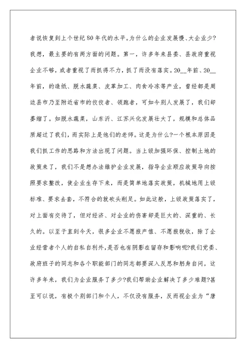 2022企业领导座谈会发言稿5篇