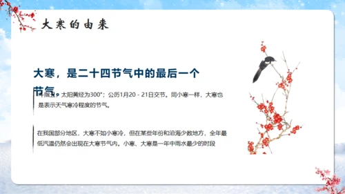 大寒时节冬雪通用PPT模板