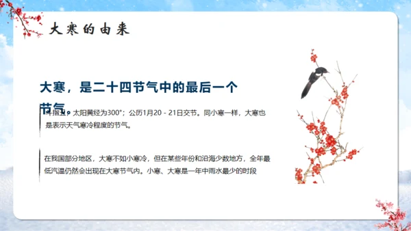 大寒时节冬雪通用PPT模板