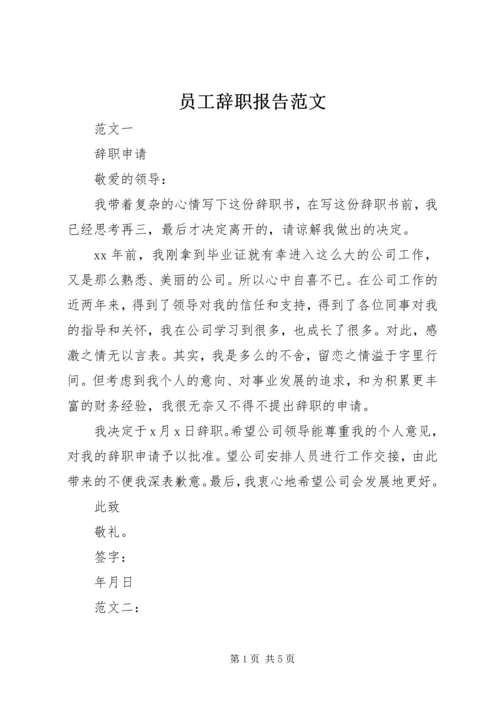 员工辞职报告范文.docx