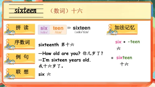 Unit 6 Numbers in life 单词导学课件(共15张PPT)