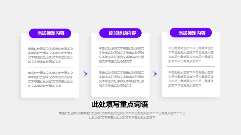 关系页-紫色商务风3项并列总分关系列表