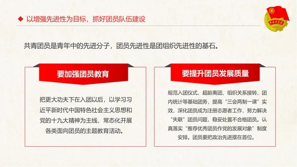 红色大气共青团十八大学习解读PPT模板