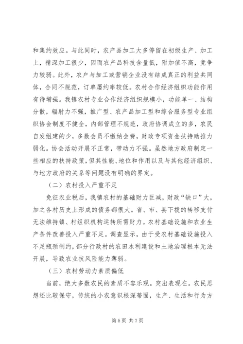 乡镇社会主义新农村建设的调研报告.docx