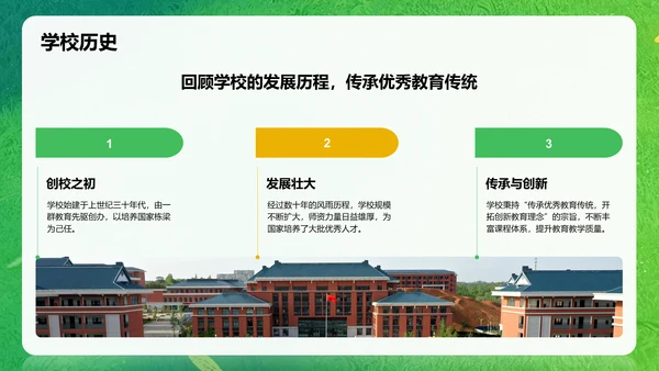 绿色卡通风欢迎新同学PPT模板