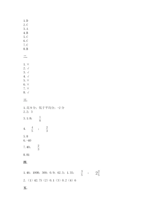 人教版数学六年级下册试题期末模拟检测卷【突破训练】.docx