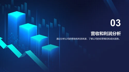 蓝色科技互联网公司年度财报发布会PPT模板