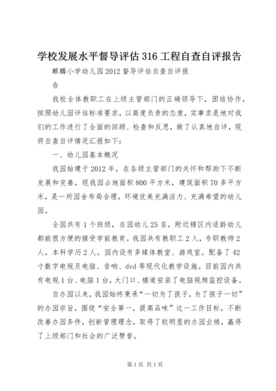 学校发展水平督导评估316工程自查自评报告.docx