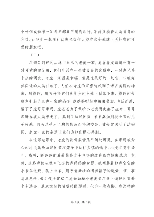 虎兄虎弟观后感.docx