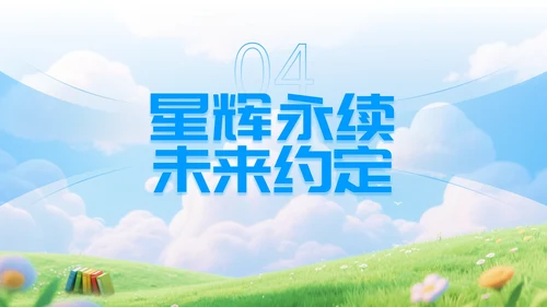 蓝色创意3D立体风迎新班会PPT宣传模板