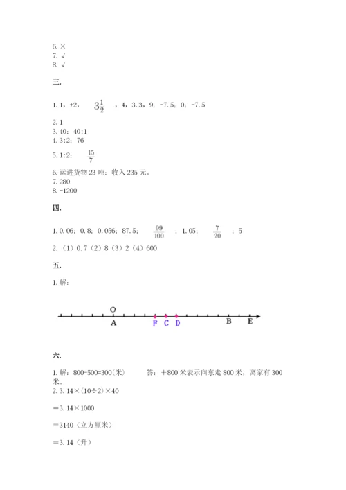 辽宁省【小升初】2023年小升初数学试卷【考点提分】.docx