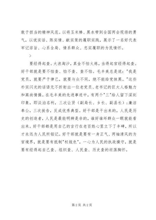 学习毛丰美同志先进事迹心得体会：以实干精神为动力编辑精选.docx