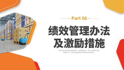 橙黄色水彩商务仓库管理企业培训PPT课件