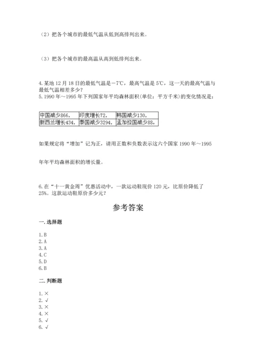 人教版六年级下册数学期末测试卷含答案（预热题）.docx