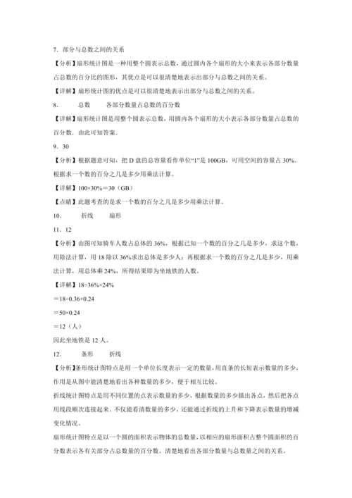 【暑期预习衔接】第七单元扇形统计图（讲义）-2024-2025学年小学数学六年级上册人教版