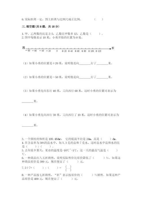 沧州市海兴县六年级下册数学期末测试卷（a卷）.docx