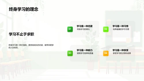 教师进修路线指南PPT模板