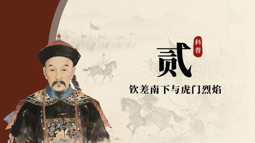 棕色中国风林则徐人物介绍教学课件PPT模板