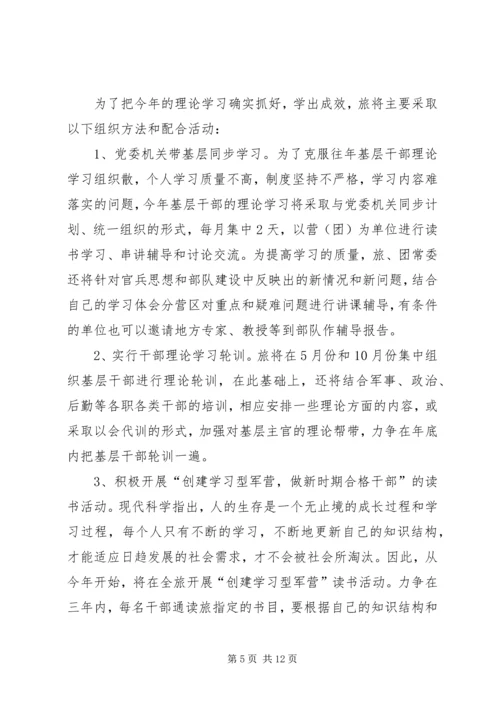 军队基层干部理论学习动员会上的讲话.docx