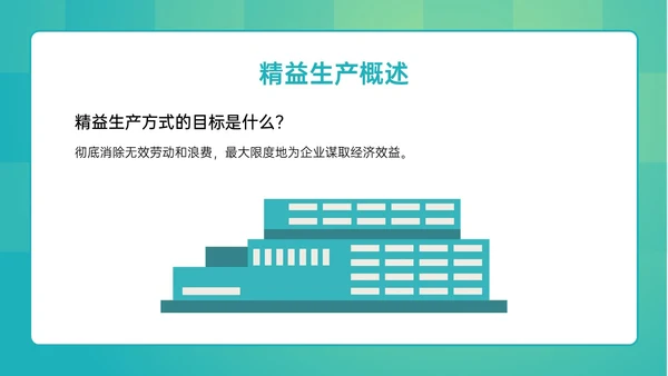 绿色简约精益生产知识竞赛培训PPT课件