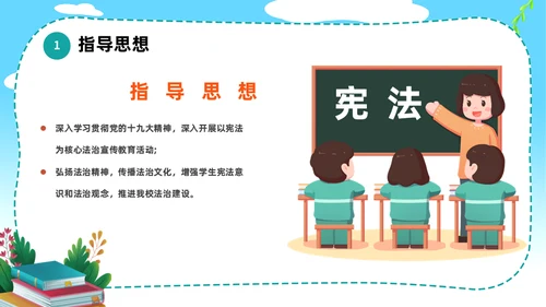 弘扬宪法晨读宪法活动通用PPT模板