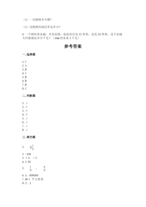 小升初六年级期末试卷及答案【有一套】.docx