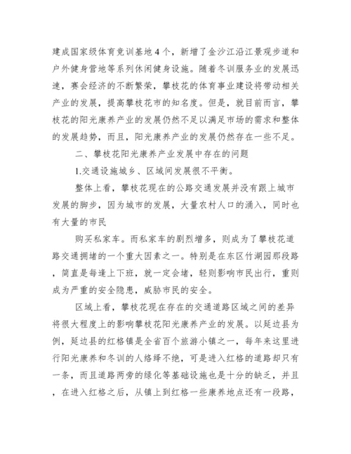 攀枝花阳光康养论文 康养产业发展现状及对策.docx