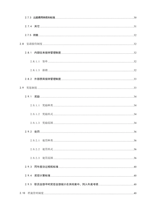 投资管理有限责任公司行政人事管理制度汇编样本.docx