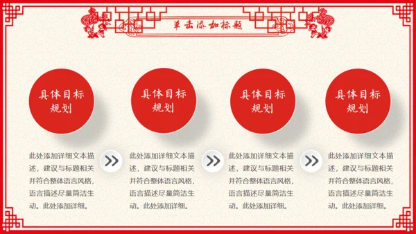 剪纸风春节贺岁过大年通用PPT模板