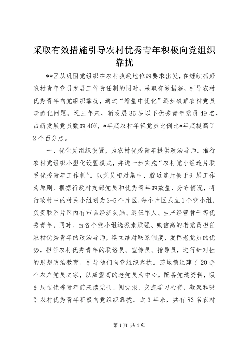 采取有效措施引导农村优秀青年积极向党组织靠扰.docx