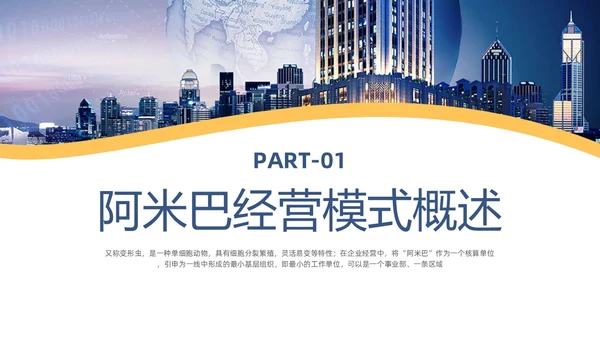 商务风阿米巴经营打造员工自主经营模式企业员工培训通用模板PPT