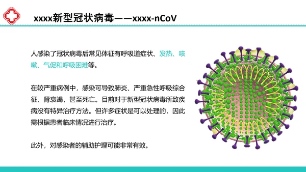 新型冠状病毒感染病例诊疗方案PPT模板