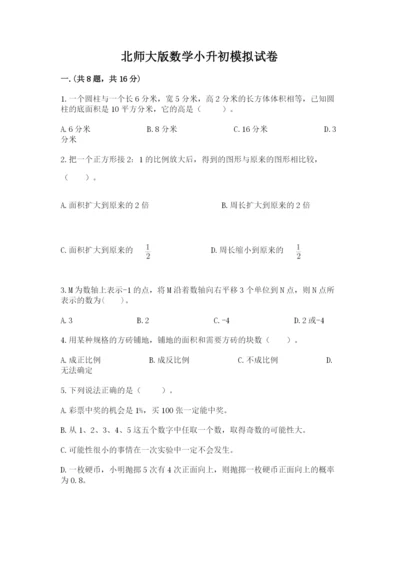 北师大版数学小升初模拟试卷精品【夺冠系列】.docx