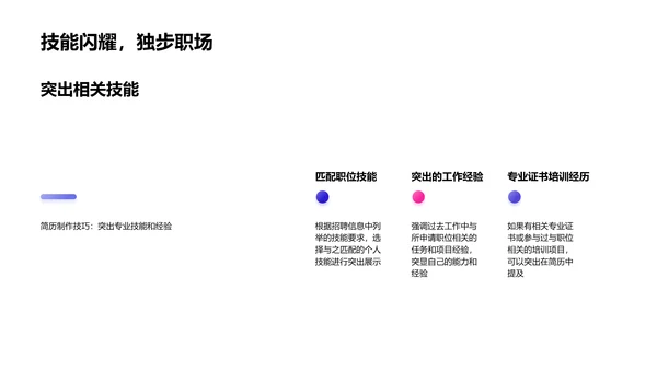 求职简历制作讲座PPT模板