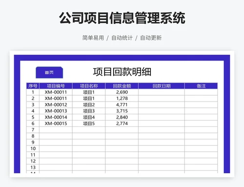 公司项目信息管理系统