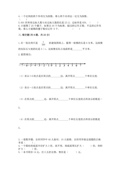 小学六年级下册数学期末测试卷（全优）.docx