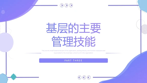 紫色简约几何风基层干部的角色认识和能力提升培训PPT团队管理