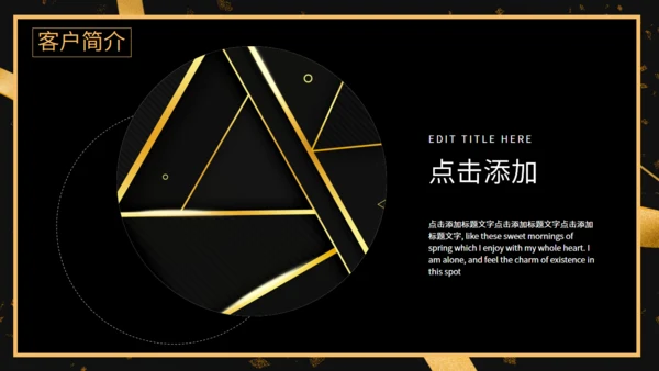 创意黑金简约客户答谢会活动策划通用PPT模板