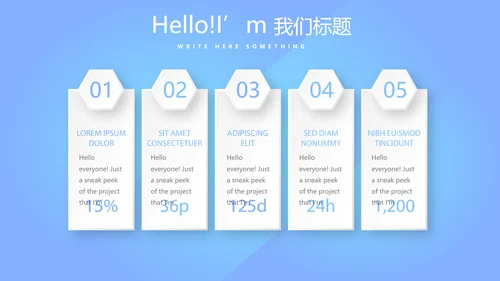 蓝色简约大方年科工作总结商务通用PPT动态模板