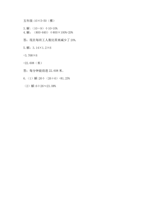 人教版数学六年级上册期末测试卷带答案（基础题）.docx