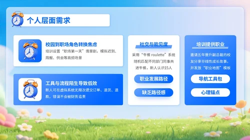 深蓝色3D风职场新人入职培训PPT模板