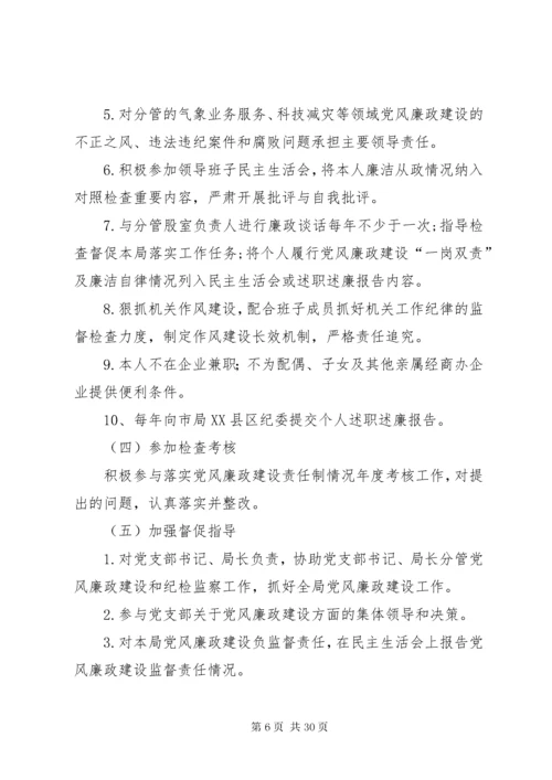 班子成员党风廉政建设责任清单.docx