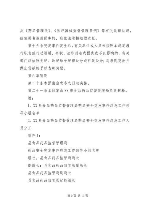 药品安全突发事件应急预案 (6).docx