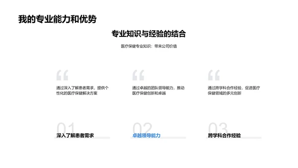 医疗领域述职报告PPT模板