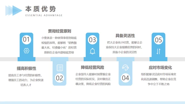 蓝色商务风公司管理方案汇报通用PPT模版