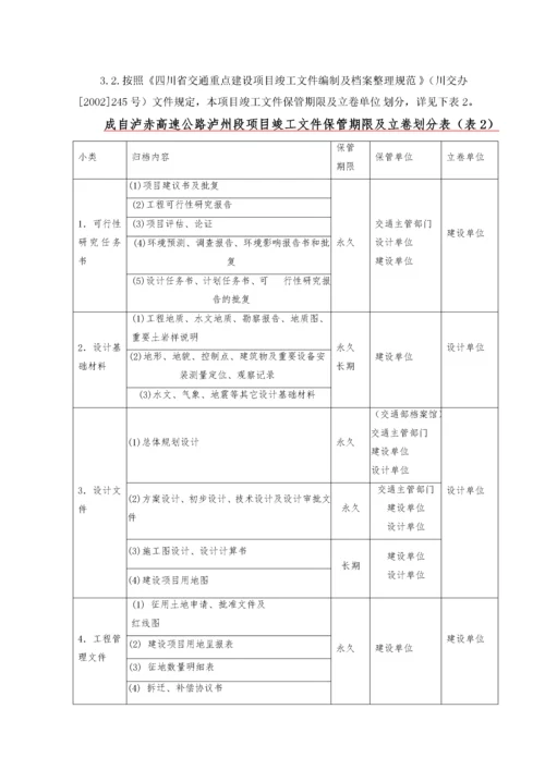 四川公路工程竣工文件资料编制实施细则.docx