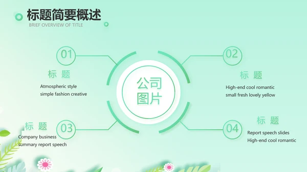 绿色小清新饮食与健康管理PPT动态模板