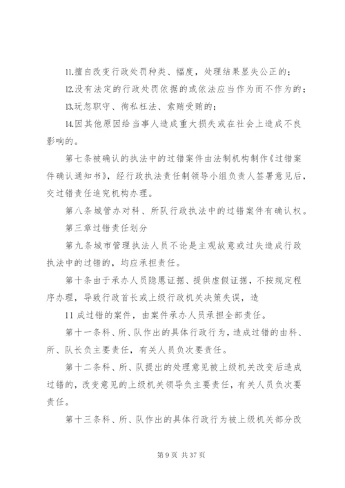 市城管局行政执法监督管理制度.docx